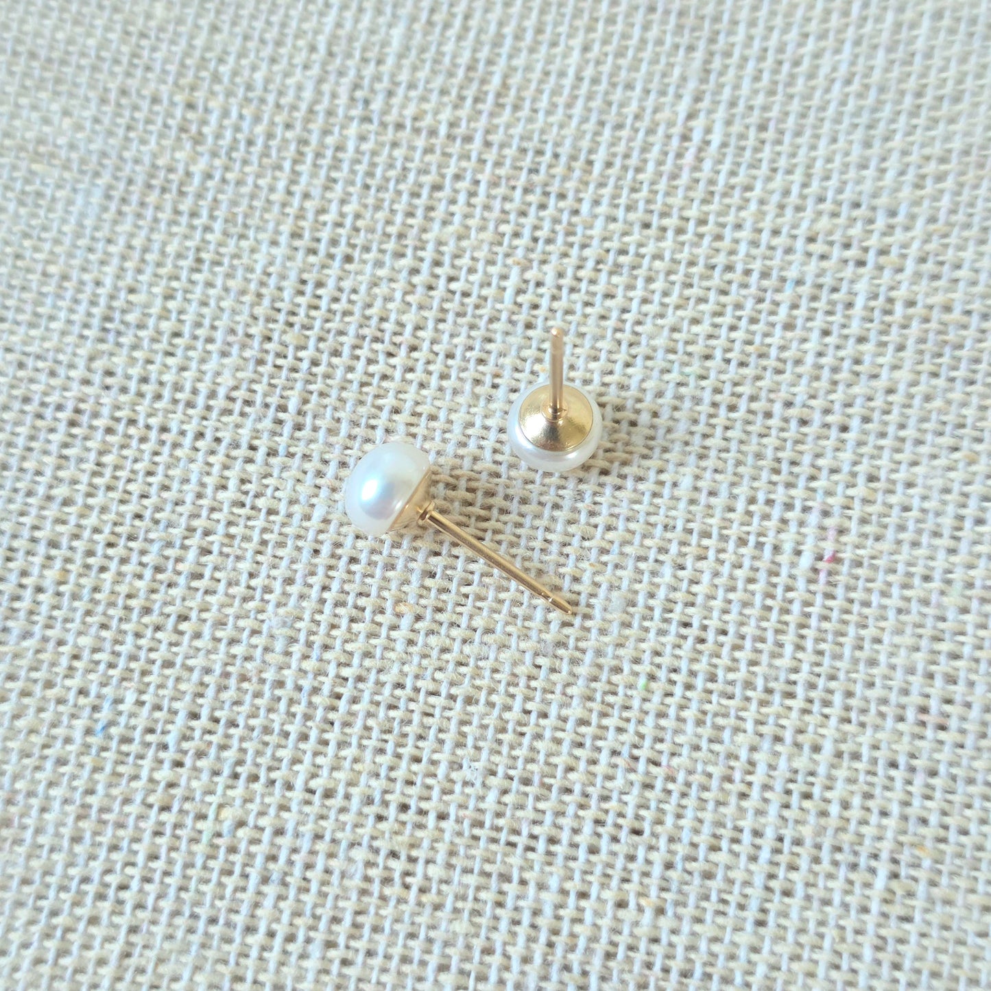 Earrings White Mini Pearl