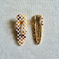 Hair Clips Checkerboard